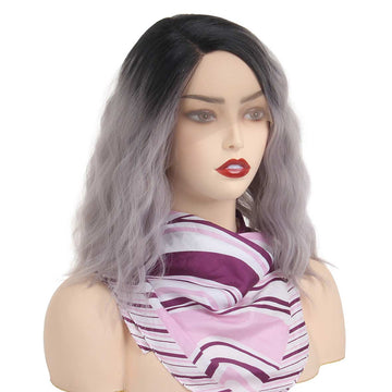 14 inch side part body wave lace front bob wig synthetic female swiss lace frontal loose wave bob wigs